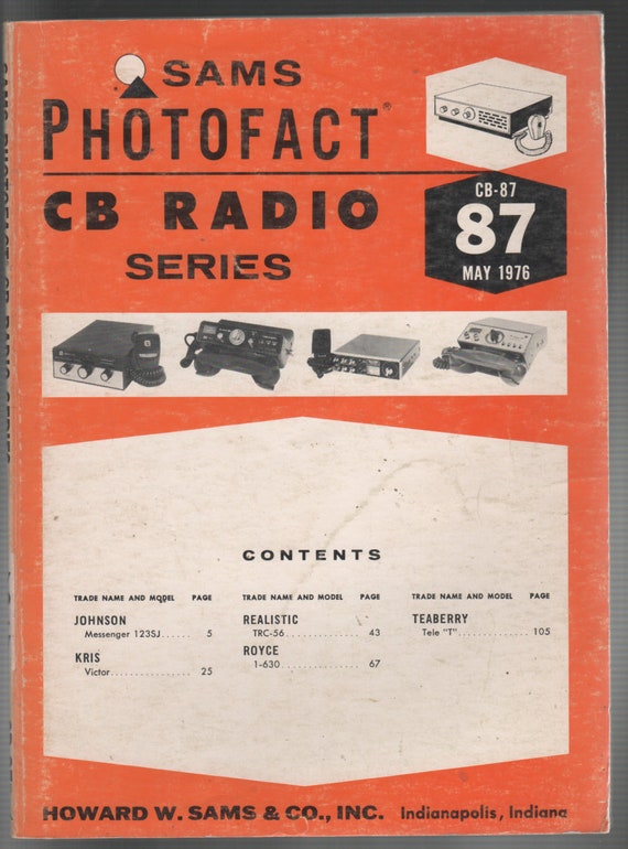 Sams Photofact CB Radio Series Magazine CB 87 May 1976 Etsy