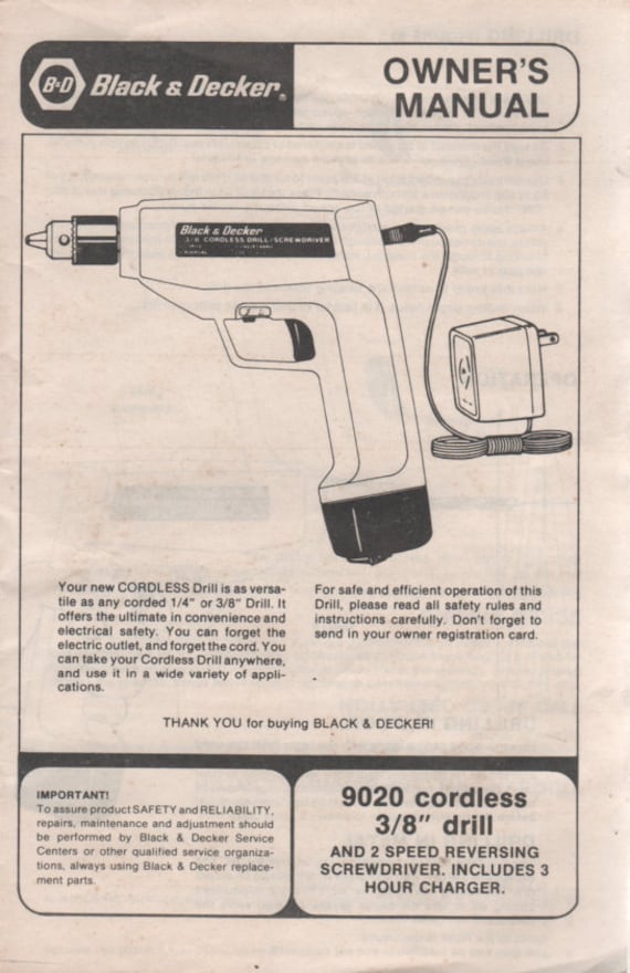 The Most Popular Corded Drill in History, Black & Decker 1980's