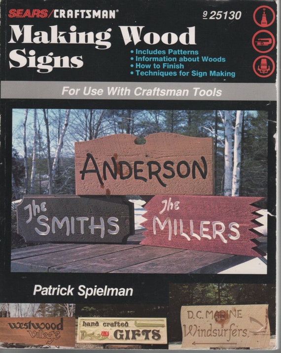 Making Wood Signs Techiques for Sign Making Sears Craftsman Etsy