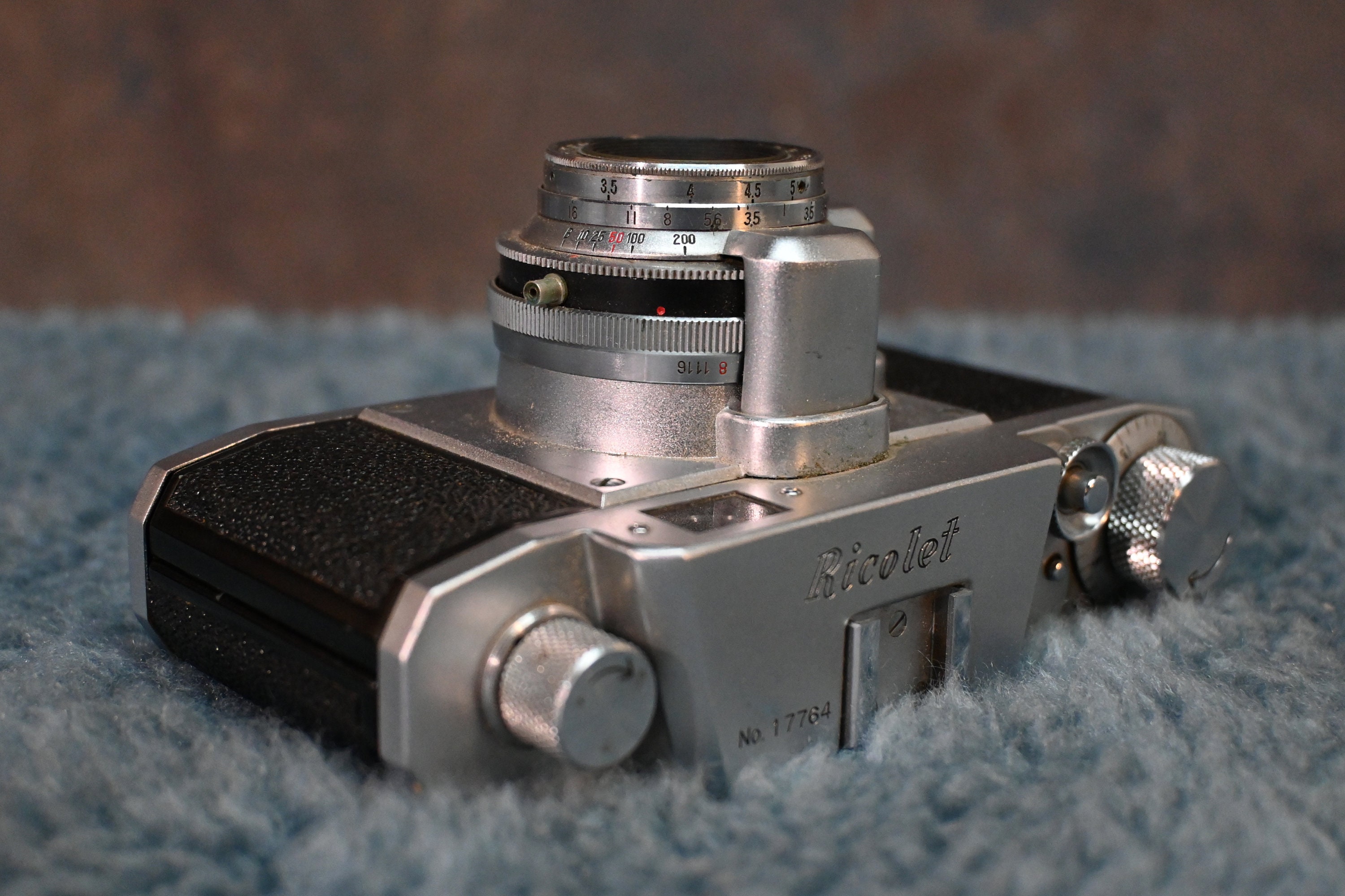 Riken Ricoh Ricolet 35mm Film Camera With 45mm F/3.5 Lens Case