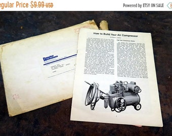 BTS Popular Mechanics 1-hp Air Compressor plans by Robert L Bailey 1977