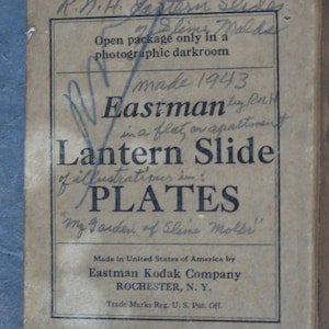 Eastman Lantern Slide Plates Box Only  3 1/2 x 5 inches.