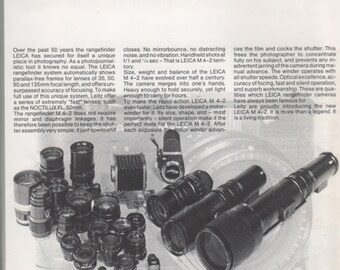 Leica M4-2 Camera Sales Brochure Literature 1976 110-108 English USED B27 