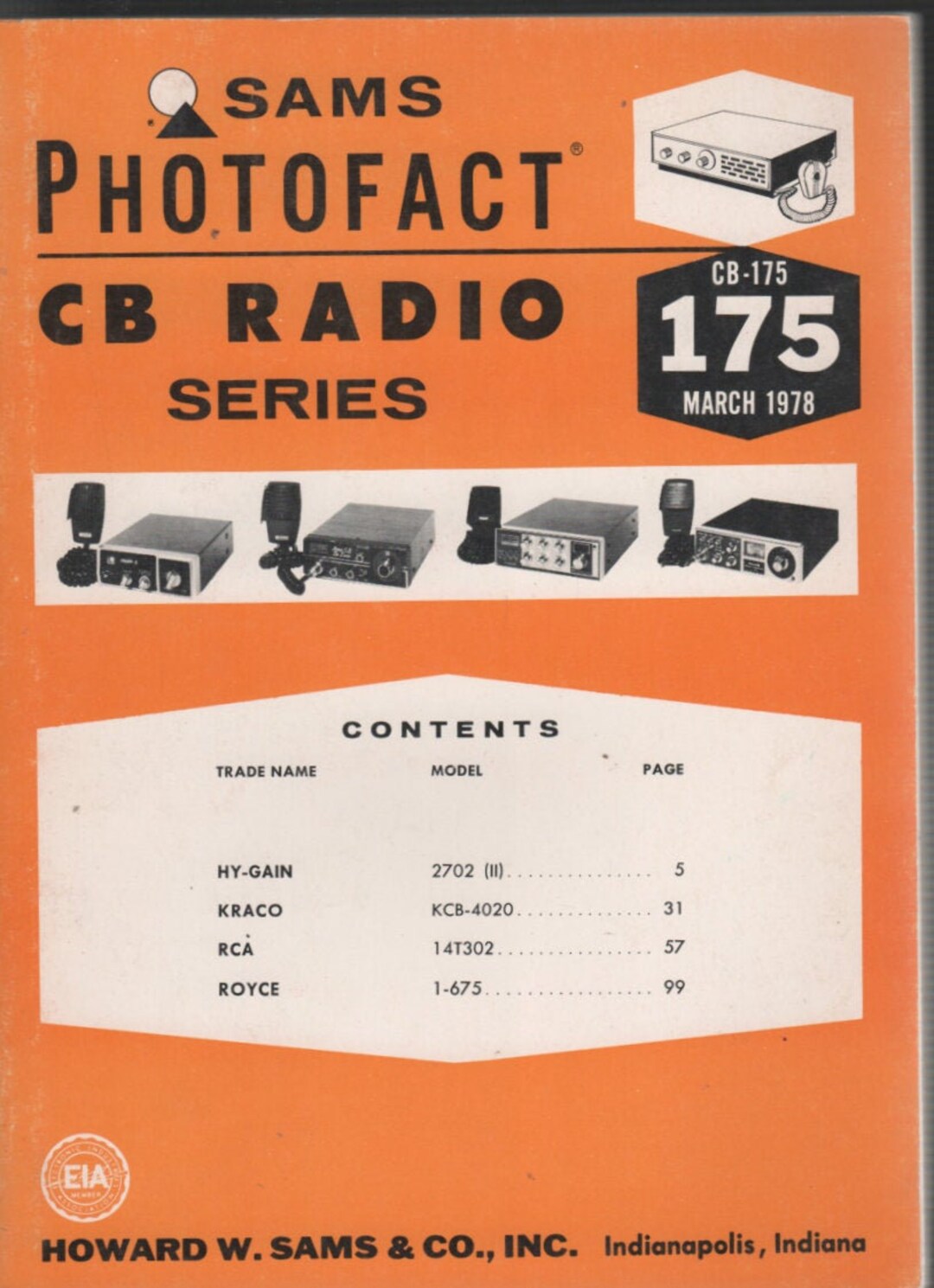 Sams Photofact CB Radio Series Magazine CB 175 March 1978 Hy Gain