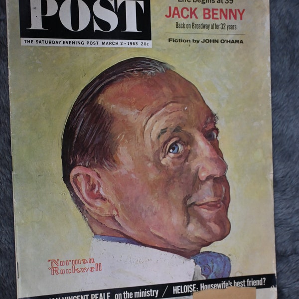 Saturday Evening Post  March 2 1963  Norman Rockwell - Jack Benny