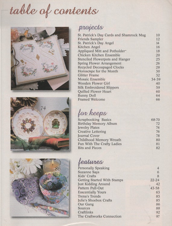 Craftworks Magazine creative fun for everyone March 2000