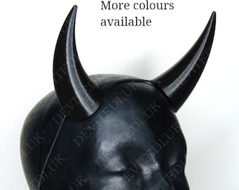 Wearable Horns Devil | 3D Printed Accessory | Elastic tie | Perfect For Costume Cosplay Photoshoots and Devilish Daily Wear
