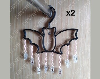 Bat Accessory Hanger PAIR | Cute Novelty Hosiery And Other Accessories Hanger | 3D Printed | For Home