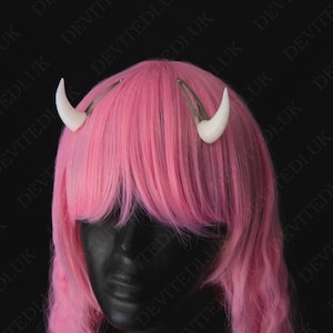 Horn Clips Devil Oni Demon | Horns Tiny Mini Hairclips | For Costume, Cosplay, Photoshoots, Every Day Casual Wear
