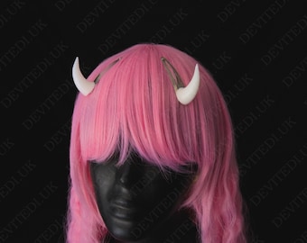 Horn Clips Devil Oni Demon | Horns Tiny Mini Hairclips | For Costume, Cosplay, Photoshoots, Every Day Casual Wear