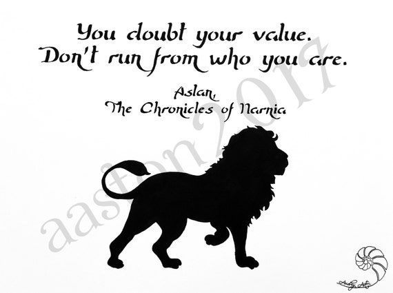 C. S. Lewis quote: For Narnia and for Aslan!