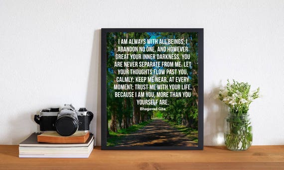 Citation Tirages Citation De La Bhagavad Gita Mur Devis Etsy