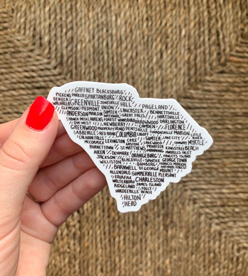 Laptop Sticker Palmetto State Vinyl Sticker South Carolina Sticker
