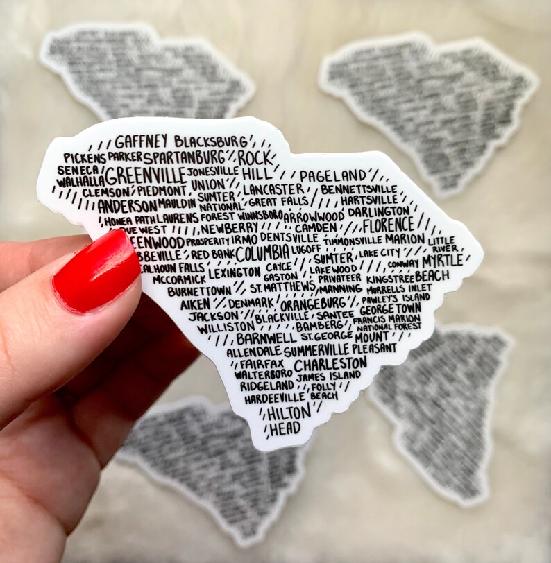 Laptop Sticker Palmetto State Vinyl Sticker South Carolina Sticker