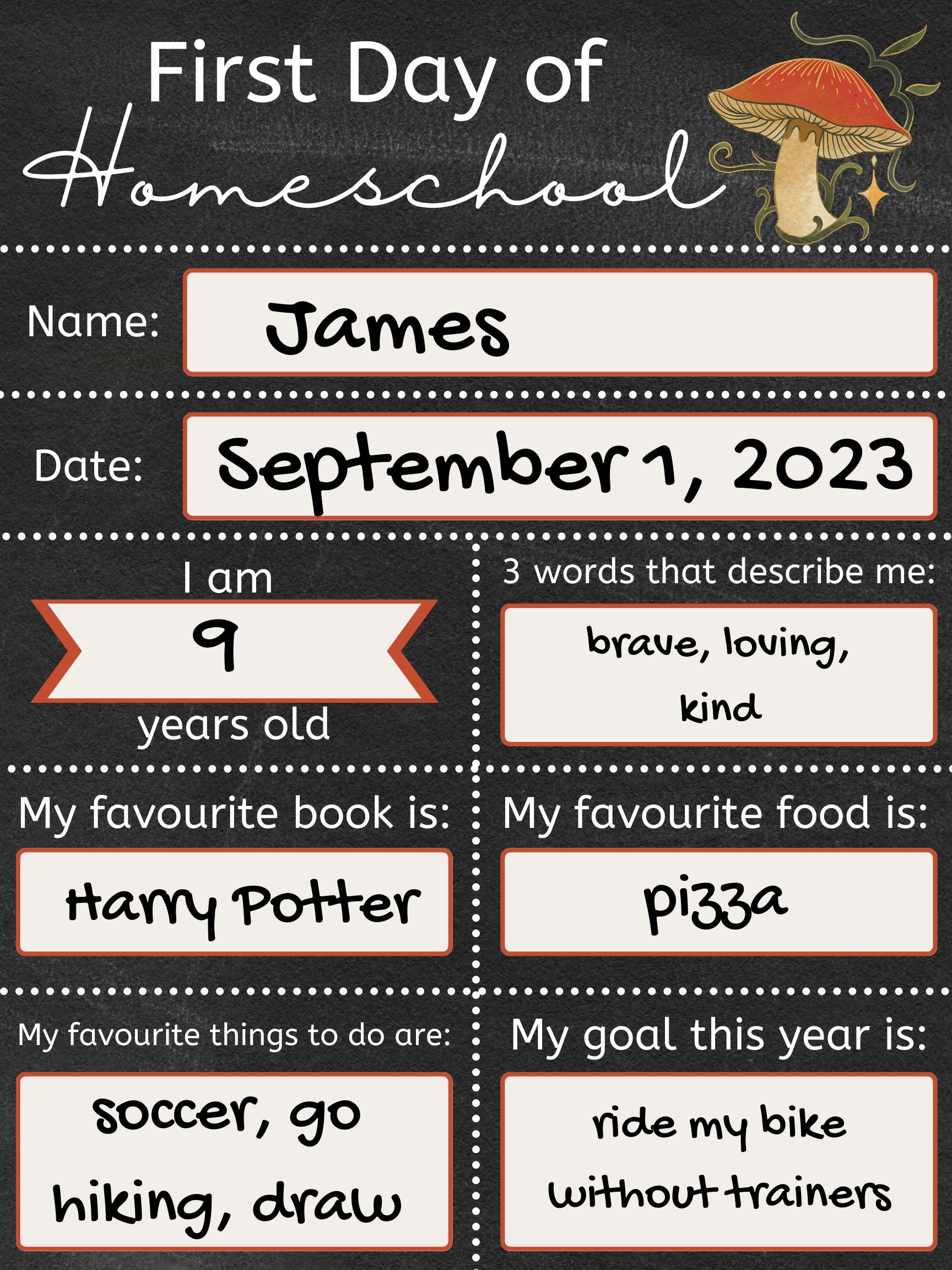 First Day of Homeschool Printable Sign - Etsy
