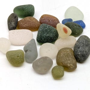 Mixed Colour inc Lemon & Red Multi Scottish Sea Glass Pieces Ex Burnmouth Jewellery Genuine Naturally Frosted Good Quality Sea Glass