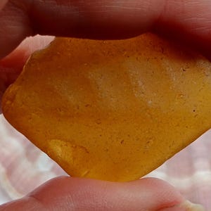 Large Yellow Amber Patterned Sea Glass Piece Jewellery Making Craft Real Scottish Sea Glass Patterned Art Glass Jewelry Sea Glass collector
