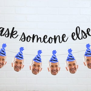 Retirement Face Garland + Banner DUO | Retirement Party Decorations | Custom Sign