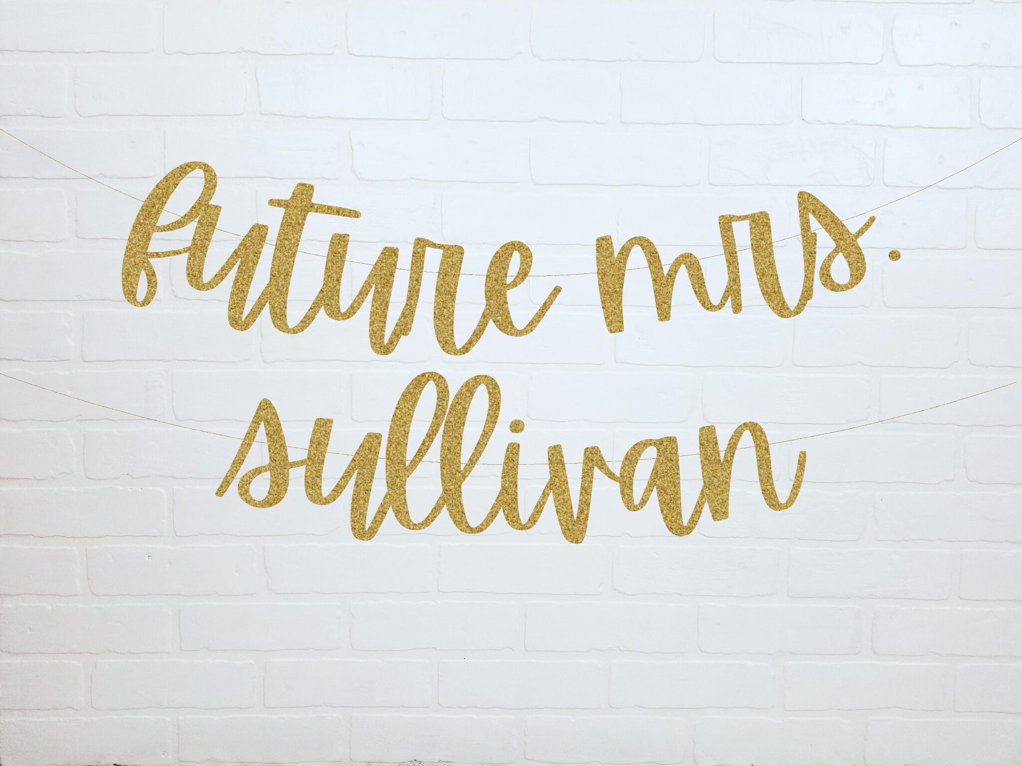 Future Mrs Banner | Bridal Shower Decorations  | Custom Last Name Ban…