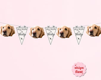 30th Birthday Banner | Dog Mom Birthday Decorations | Party Kit