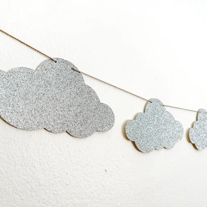 Cloud Garland | Bachelorette Party Decorations | Cloud 9 Baby Shower | Cloud Nine Bachelorette