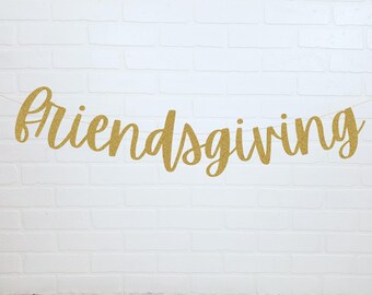 Friendsgiving Banner – 183 X 112 Cm, Stoff, Für Thanksgiving-Partys, Wiederverwendbar