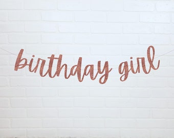 Birthday Girl Banner | Happy Birthday Banner | Birthday For Her | Birthday Party Decorations |