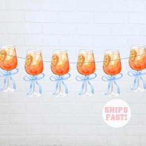 Aperol Spritz Garland | Love at First Spritz | Bachelorette Party Decorations