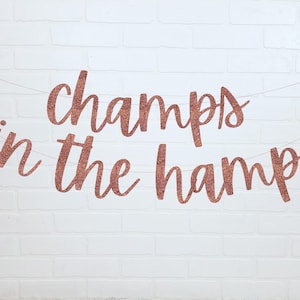 Hamptons Bachelorette Party | Champs in the Hamps | Hamptons Party Decorations | Bachelorette Party Banner