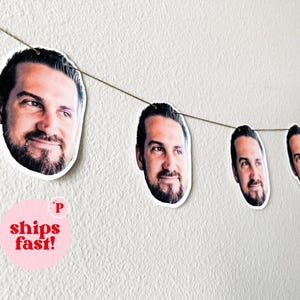 Face Banner | Bachelorette Decorations | 30th Birthday Decorations for Him | 40th Birthday | 50th Birthday