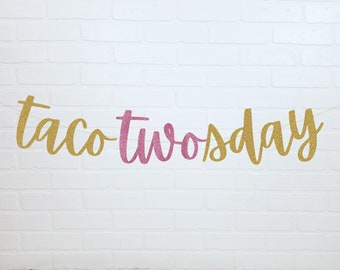 Taco Twosday | 2nd Birthday Banner | 2nd Birthday Decorations