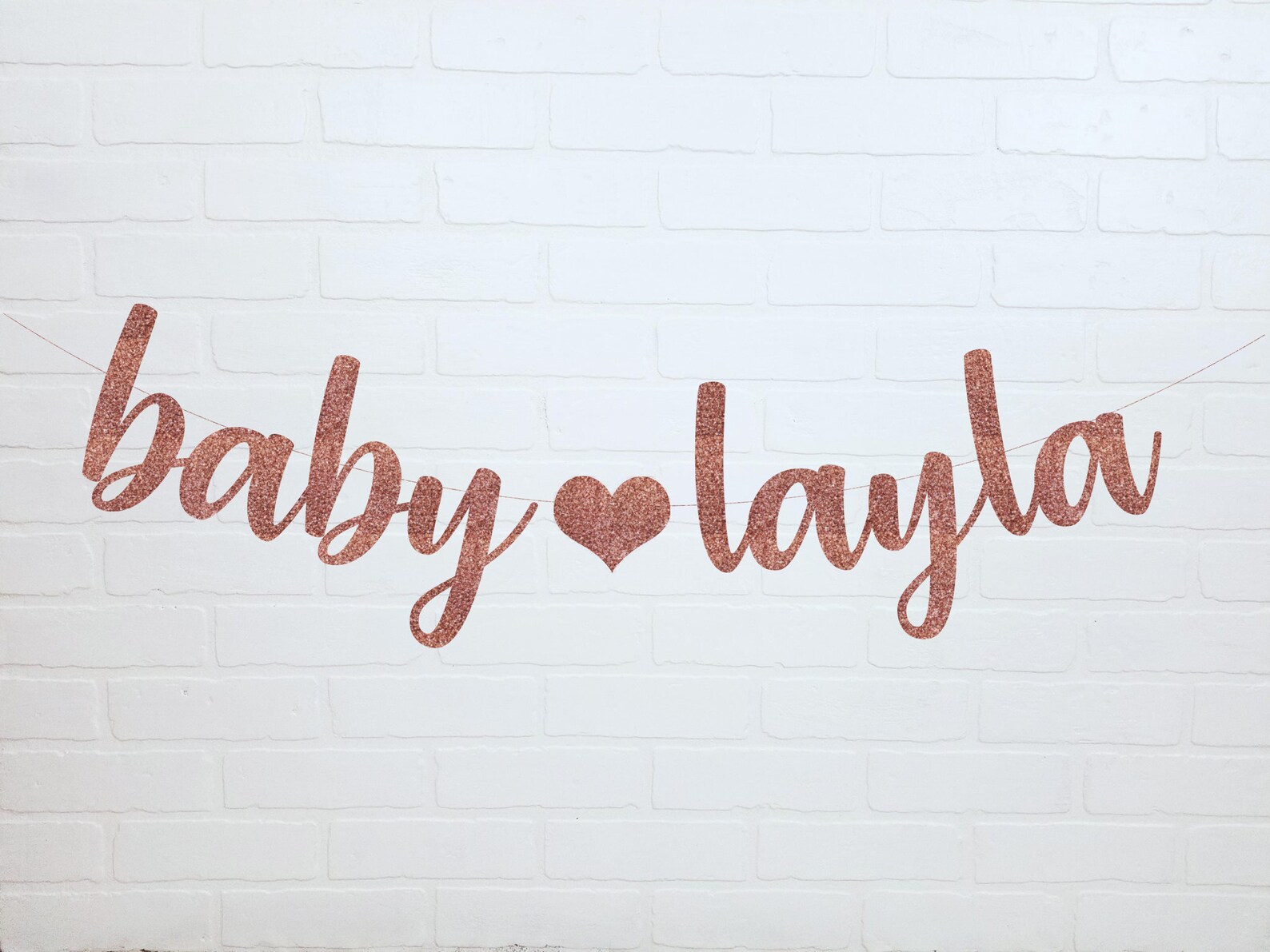 Baby Shower Banner Baby Name Banner Baby Girl Name Banner - Etsy