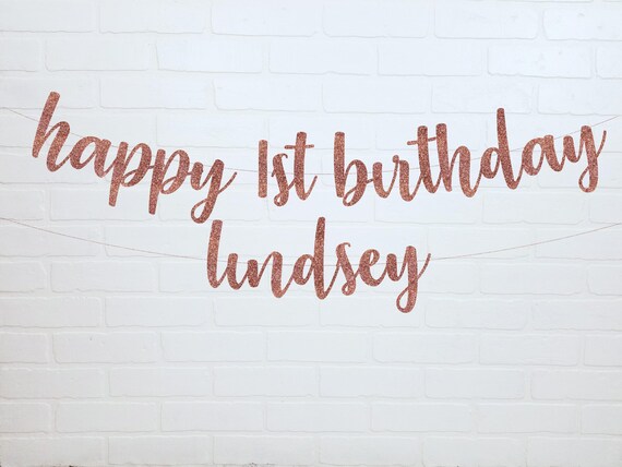 Happy Birthday Banner Happy 1st Birthday 1st Birthday Etsy