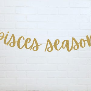 Pisces Birthday Banner | Pisces Season Birthday | Adult Birthday Party Decorations | Zodiac Birthday Banner | Birthday Gift for Pisces