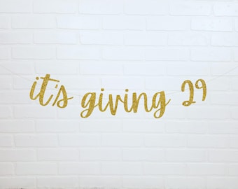 29th Birthday Decorations | It's Giving 29 | 29th Birthday Banner