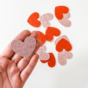 XL Confetti 50 Count | Galentines Decorations | Heart Confetti | Galentines Table Decor