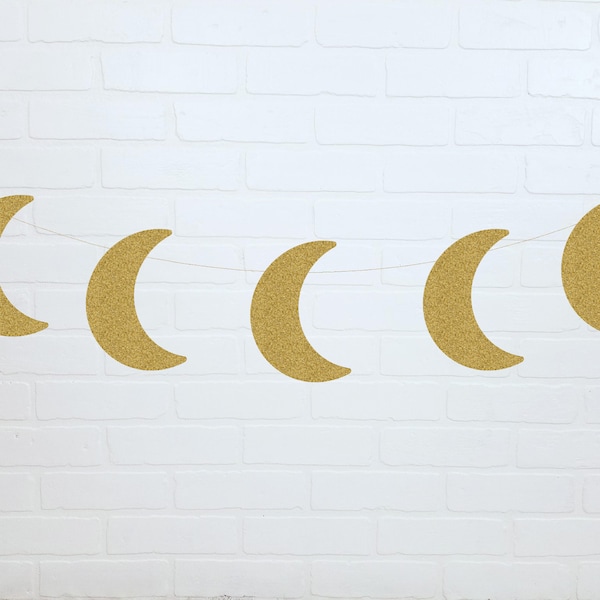 Moon Garland | Two the Moon Birthday | Birthday Decorations | 2nd Birthday Decorations | Moon Banner