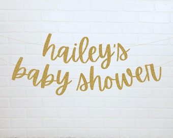 Custom Baby Shower Banner | Baby Shower Decorations | Personalized Name Banner