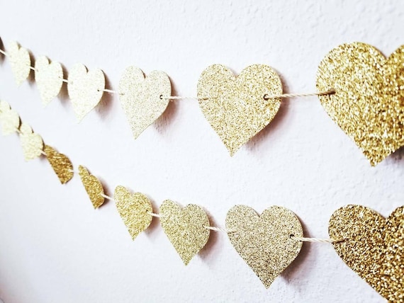 Glitter Heart Garland Glitter Heart Garland