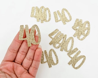 40th Birthday Confetti | 40th Birthday Decorations | 40 Confetti | 50 Count