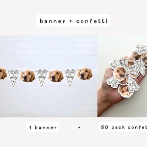 30th Birthday Banner Dog Faces | 30th Birthday for Him | Birthday Decorations for Guy | Banner + Confetti