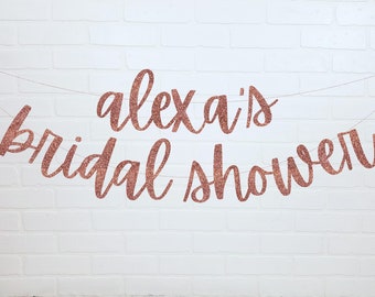 Custom Bridal Shower Banner | Bridal Shower Name Banner | Bridal Shower Decorations