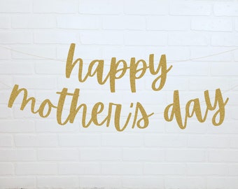 Happy Mothers Day Banner | Mothers Day Decorations | Mothers Day Sign