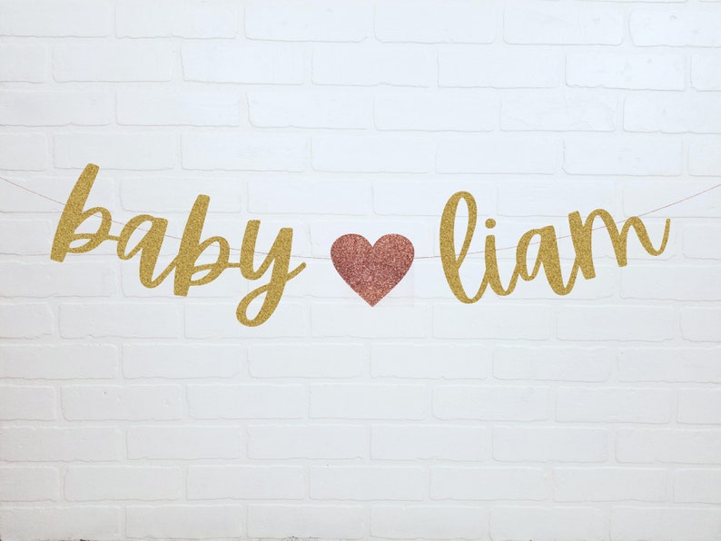 Baby Name Banner Baby Shower Banner Baby Shower - Etsy