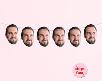 Face Banner | Bachelorette Decorations | 30th Birthday Decorations for Him | 40th Birthday | 50th Birthday