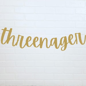 Threenager | 3rd Birthday Decorations | 3rd Birthday for Boy or Girl