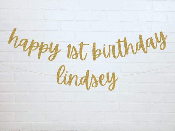 Banniere Joyeux Anniversaire Joyeux 1er Anniversaire Etsy