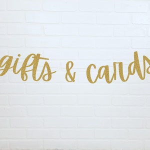 Gold Cards Wedding Banner | Cards and Gifts Wedding Banner | Cards and Gifts Sign | Cards Wedding Sign | Gifts Wedding Sign | Cards and Gift