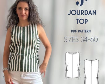 Jourdan Top Just Patterns PDF sewing pattern size 34-60