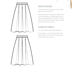 Stephanie skirt PDF sewing pattern size 34-60 image 8